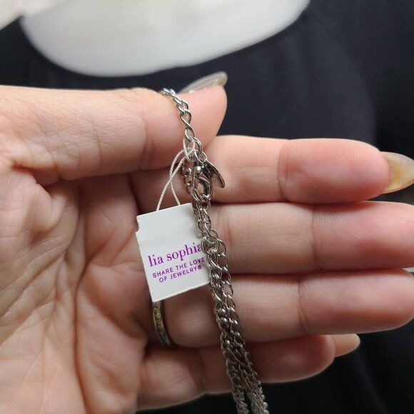 Lia‎ Sophia Long Large Pendant Necklace NWT - Picture 6 of 6